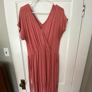 Latched Mama Peach Dots Jumpsuit